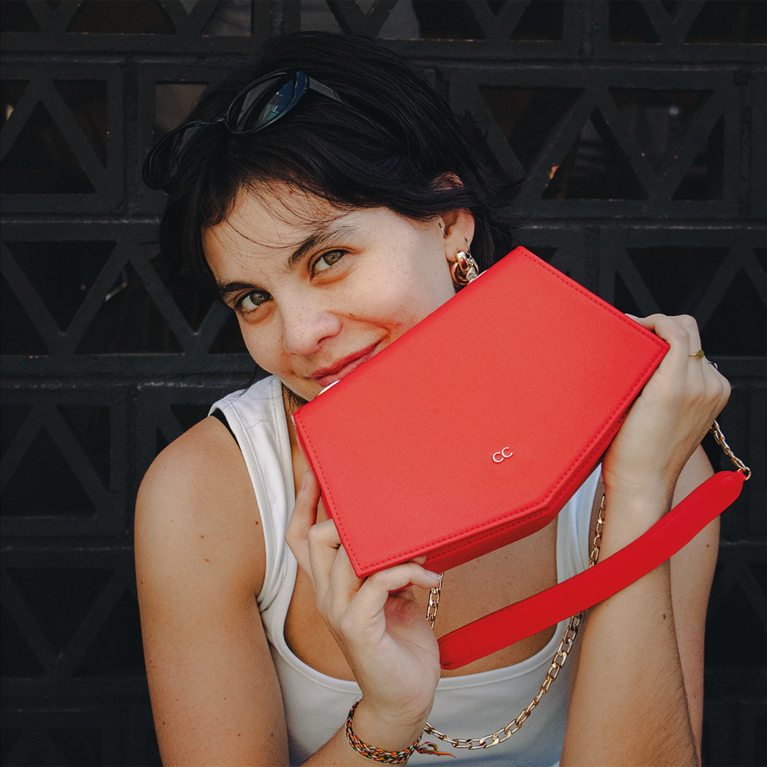 Bolso Mini Geometriqué Intense Red