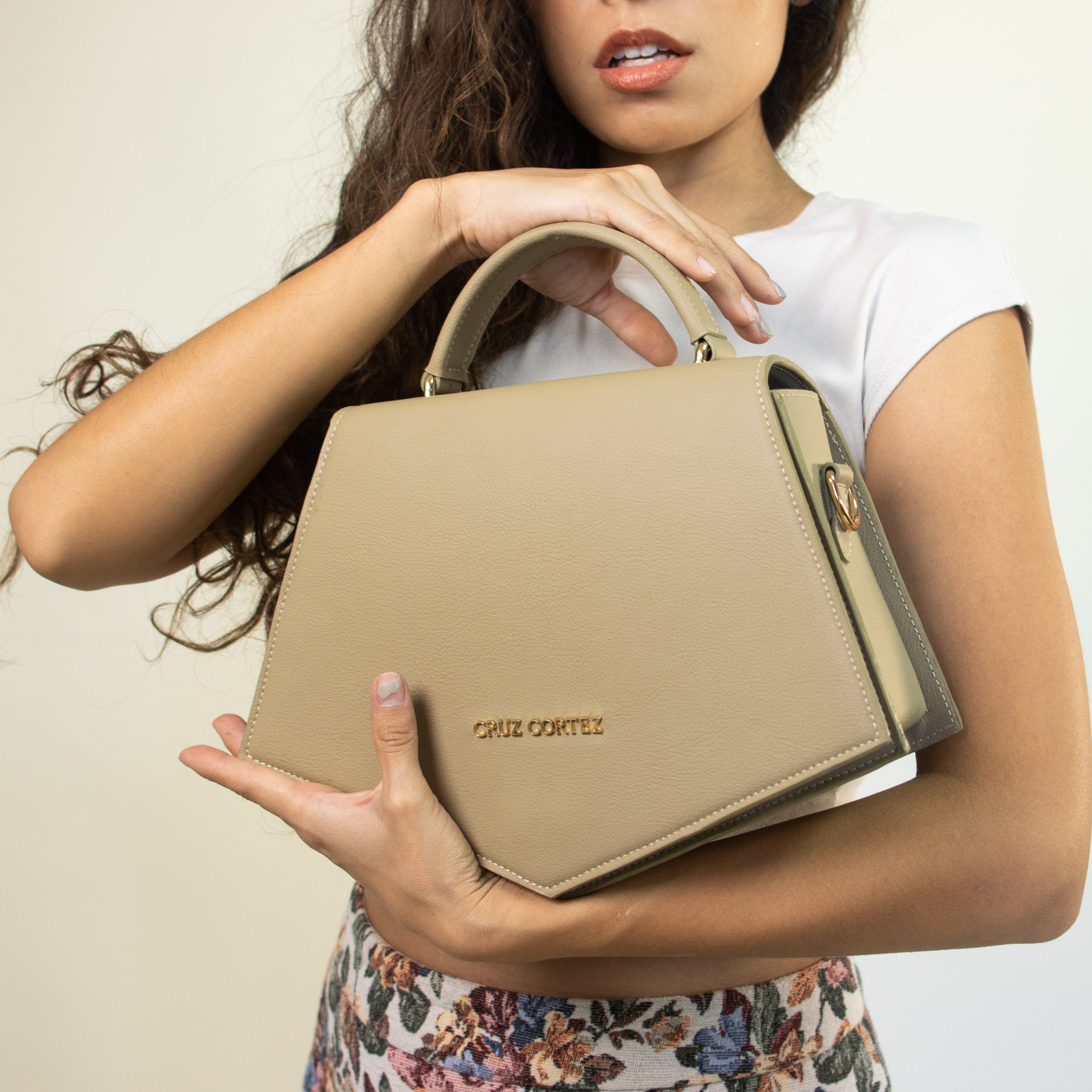 Bolso Geometriqué Beige - CruzCortez