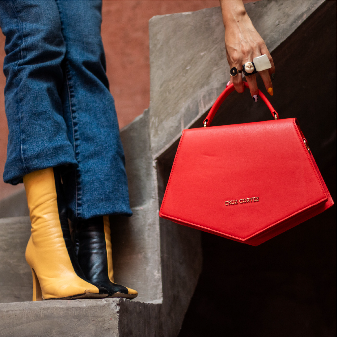 Bolso Geometriqué Intense Red - CruzCortez