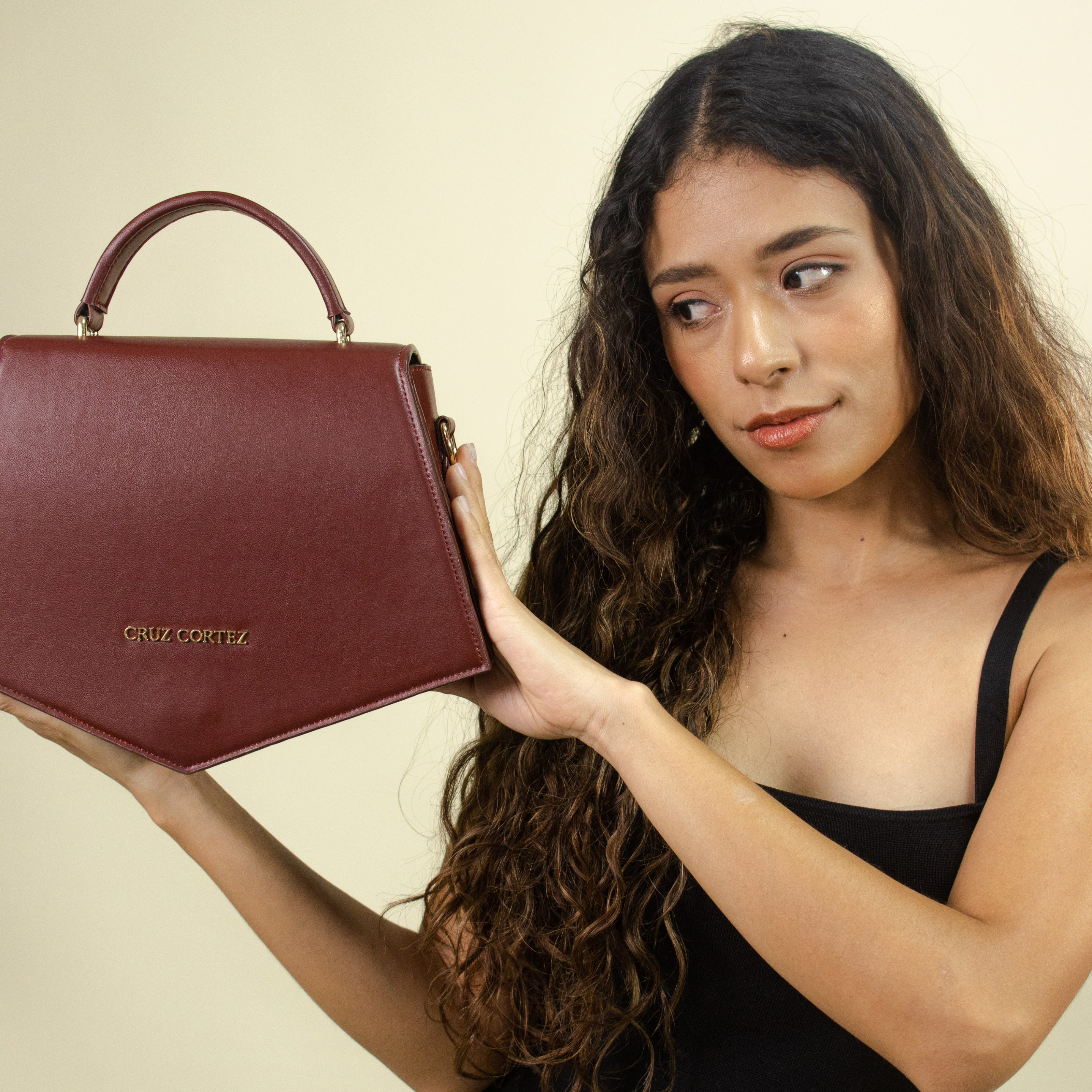 Bolso Geometriqué Merlot - CruzCortez