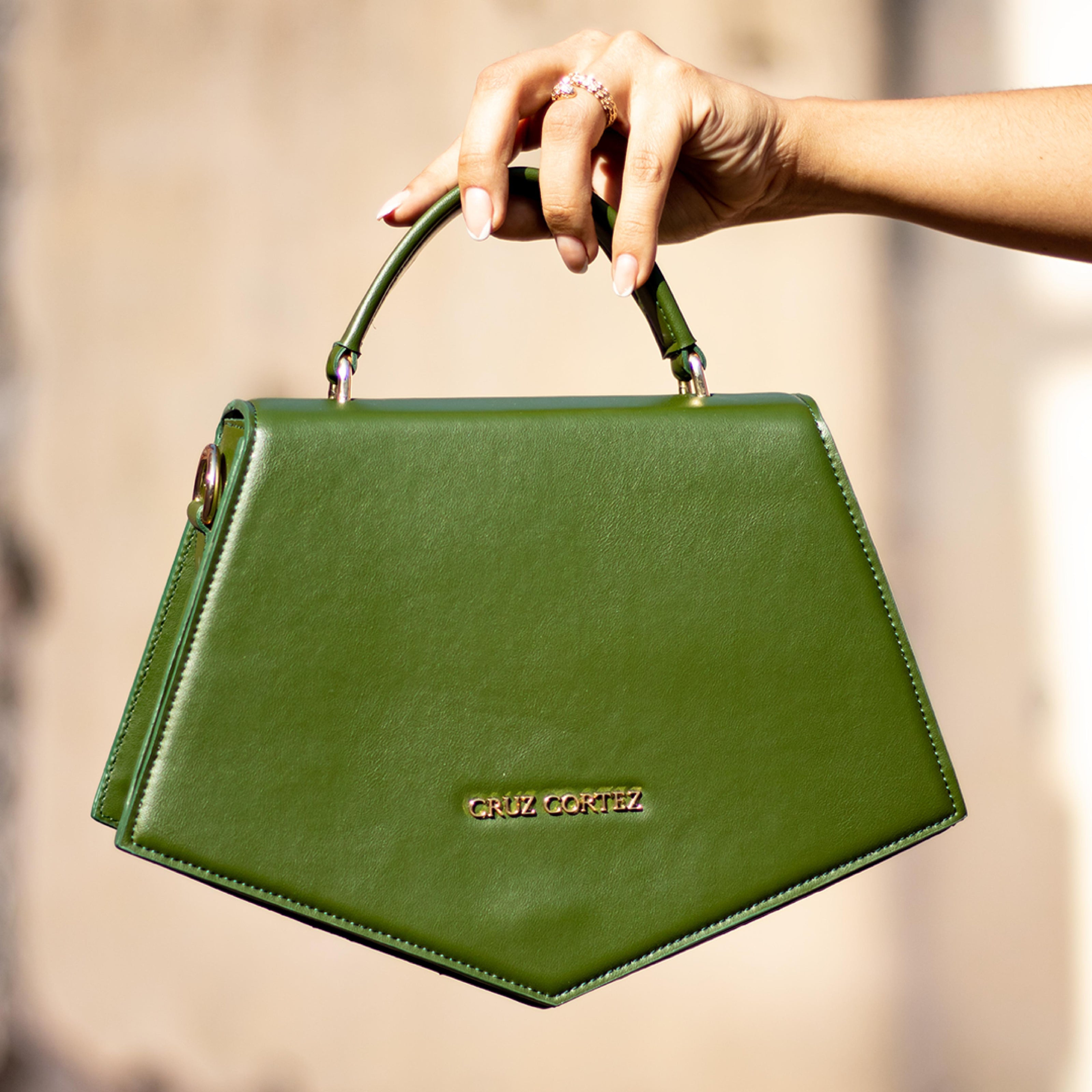 Bolso Geometriqué Verde Cactus - CruzCortez