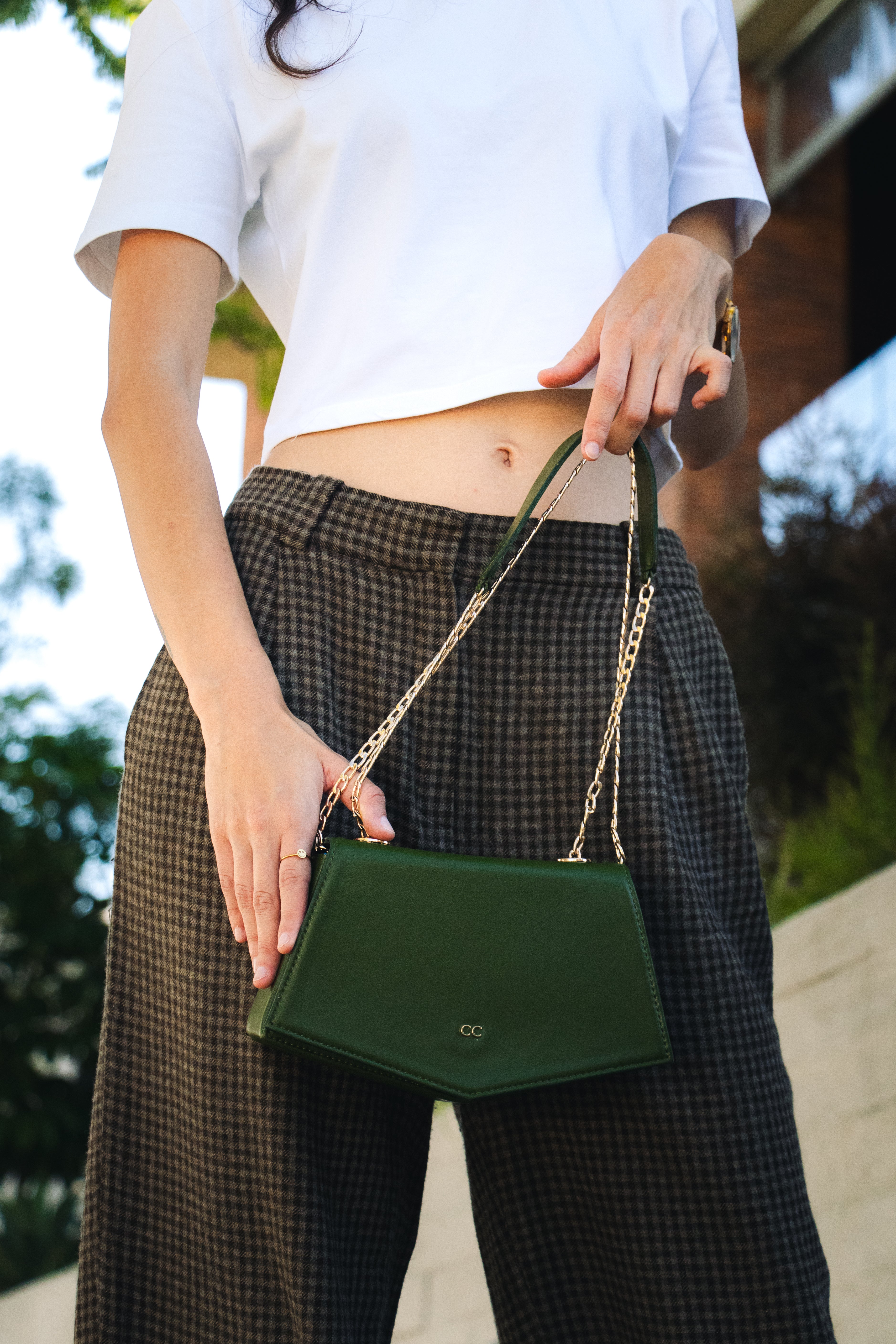 Bolso Mini Geometriqué Verde cactus